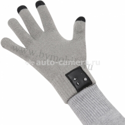 Акриловые перчатки для сенсорных экранов со встроенной Bluetooth-гарнитурой CallMe размер L, цвет gray