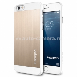 Алюминиевый чехол-накладка для iPhone 6 SGP-Spigen Aluminum Fit, цвет Champagne Gold (SGP10945)