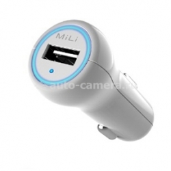 Автомобильное зарядное устройство для iPhone и iPod MiLi Smart 2,1A, цвет белый (HC-C60-2)