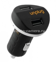 Автомобильное зарядное устройство для iPhone, iPad и iPod Unplug Car Charger Dual USB 2A с кабелем USB to 30-pin (CC2000IPH)