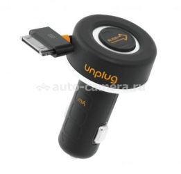 Автомобильное зарядное устройство для iPhone, iPad и iPod Unplug Car Charger Retractable в виде рулетки (CCU1000IPH)
