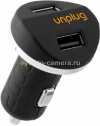 Автомобильное зарядное устройство для iPod, iPhone, iPad и iPad mini Unplug Car Charger MFI Dual USB 2A с кабелем Lightning to USB (CC2000M5IPH)