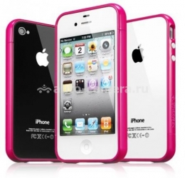 Бампер для iPhone 4 и 4S SGP Linear EX Color Series, цвет розовый (SGP08396)