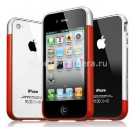 Бампер для iPhone 4 и 4S SGP Linear EX Meteor Series, цвет красный (SGP08377)