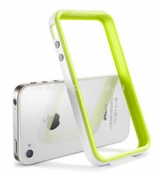 Бампер для iPhone 4 и 4S SGP Neo Hybrid 2S Pastel Series, цвет альпийский лайм (SGP08363)
