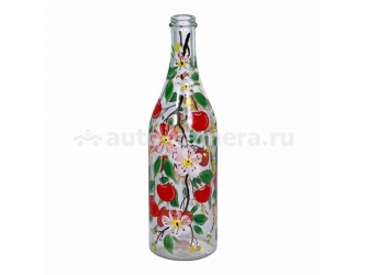 Бутылка «Вишня» с ручной росписью 1 л