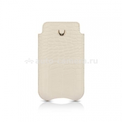 Чехол для iPhone 4 и 4S BeyzaCases Slimline Classic, цвет croco white (BZ15979)