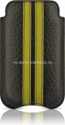 Чехол для iPhone 4 и 4S BeyzaCases Slimline Stripes, цвет flo black/green (BZ16259)