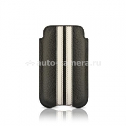 Чехол для iPhone 4 и 4S BeyzaCases Slimline Stripes, цвет flo black/white (BZ16228)