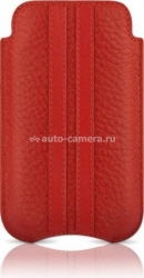 Чехол для iPhone 4 и 4S BeyzaCases Slimline Stripes, цвет flo red/red (BZ16273)