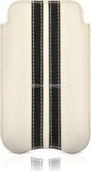 Чехол для iPhone 4 и 4S BeyzaCases Slimline Stripes, цвет flo white/black (BZ16297)