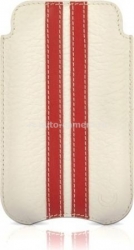 Чехол для iPhone 4 и 4S BeyzaCases Slimline Stripes, цвет flo white/red (BZ16303)