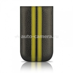 Чехол для iPhone 4 и 4S BeyzaСases Strap Stripes, цвет flo black/green