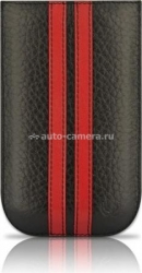 Чехол для iPhone 4 и 4S BeyzaСases Strap Stripes, цвет flo black/red (BZ16747)