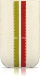 Чехол для iPhone 4 и 4S BeyzaСases Strap Stripes, цвет flo white/green&red (BZ16877)