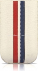Чехол для iPhone 4 и 4S BeyzaСases Strap Stripes, цвет flo white/red&dark blue (BZ16846)