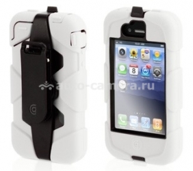 Чехол для iPhone 4 и iPhone 4S Griffin Survivor Case, цвет белый с черным (GB02475)
