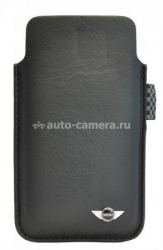 Чехол для iPhone 4 и iPhone 4S Mini Strap PU Leather Chequered, цвет черный (MNSLP4SQBL)