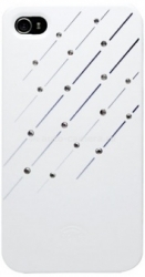 Чехол для iPhone 4/4S iCover Swarovski Rainning Crystal Case, цвет White (IP4-SW1-W)