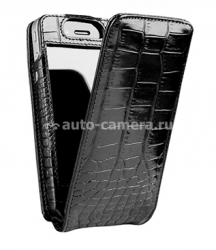 Чехол для iPhone 4/4S Sena Magnet Flipper Case, цвет Black Croco (163016)