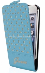 Чехол для iPhone 5 / 5S GUESS GIANINA Flip, цвет turquoise (GUFLP5PET)