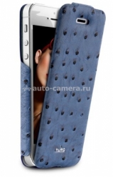 Чехол для iPhone 5 / 5S PURO Eco-Leather "Nandu" w/vertical Flip, цвет blue (IPC5NANDUBLUE)