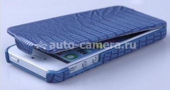 Чехол для iPhone 5 / 5S SAYOO Small Croco, цвет blue