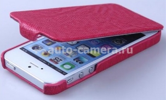 Чехол для iPhone 5 / 5S SAYOO Small Croco, цвет pink