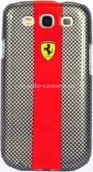 Чехол на заднюю крышку для Samsung Galaxy S3 (i9300) Ferrari Hard Carbon, цвет Black/red (FECBS3RE)