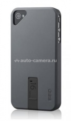 Чехол на заднюю крышку iPhone 4 и 4S Ego Hybrid Body 16GB, цвет gray/black (HSU1EK006)