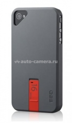 Чехол на заднюю крышку iPhone 4 и 4S Ego Hybrid Body 16GB, цвет gray/red (HSU1EK005)