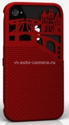 Чехол на заднюю крышку iPhone 4 и iPhone 4S FreshFiber Amsterdam City, цвет Red (74481506)
