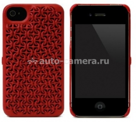 Чехол на заднюю крышку iPhone 4 и iPhone 4S FreshFiber Maille, цвет Red (74241506)