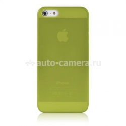 Чехол на заднюю крышку iPhone 5 / 5S Baseus Organdy Case 0.4 mm, цвет green (FIAPIPH5-06)