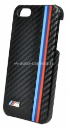 Чехол на заднюю крышку iPhone 5 / 5S BMW M-Collection Hard Carbon effect, цвет Black (BMHCP5MC)