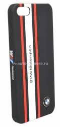 Чехол на заднюю крышку iPhone 5 / 5S BMW Motorsport Hard Rubber, цвет темно-синий матовый BMHCP5SRN