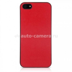 Чехол на заднюю крышку iPhone 5 / 5S Laro Back Safe Cover - Black, цвет красный (LR11208)