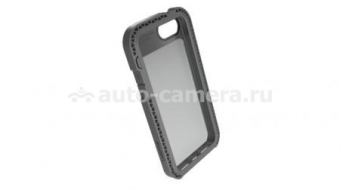 Чехол на заднюю крышку iPhone 5 / 5S LunaTik SEISMIK, цвет grey/clear (SMK5-002)