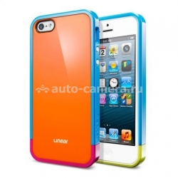 Чехол на заднюю крышку iPhone 5 / 5S SGP Case Linear Pops, цвет orange (SGP10123)