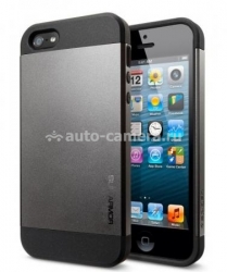 Чехол на заднюю крышку iPhone 5 / 5S SGP Slim Armor Case, цвет gunmetal (SGP10089)