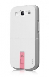Чехол на заднюю крышку Samsung Galaxy S3 (i9300) Ego Hybrid Body 4GB, цвет white/pink (HSU1S3001)