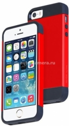 Чехол-накладка для iPhone 5 / 5S Uniq Protege Traveller, цвет Red (IP5SHYB-PROTRLRED), цвет Red (IP5SHYB-PROTRLRED)