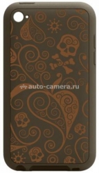 Чехол силиконовый для iPod touch 4G Ozaki iCoat Silicone с защитной пленкой для экрана, цвет коричневый (IC872 BR)