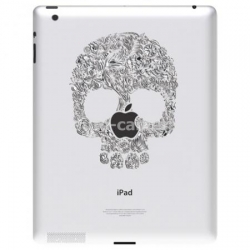 Декоративная наклейка на заднюю крышку iPad 3 и iPad 4 Ozaki iCoat Relief Skeleton (IC830SK)