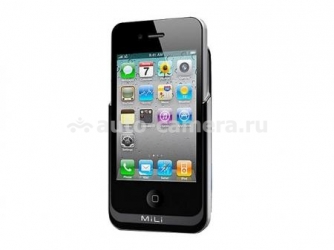 Дополнительная батарея для iPhone 4 и 4S MiLi Power Pack 4 3000 mAh, цвет черный (HI-C11)