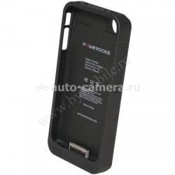 Дополнительная батарея для iPhone 4 и 4S Powerocks Energy Crystal 1800 mAh, цвет black