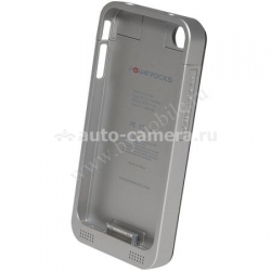 Дополнительная батарея для iPhone 4 и 4S Powerocks Energy Crystal 1800 mAh, цвет silver/black