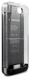 Дополнительная батарея для iPhone 4 и 4S Powerocks Energy Crystal 1800 mAh с обрезиненной окантовкой, цвет black (CS-PR-OA)