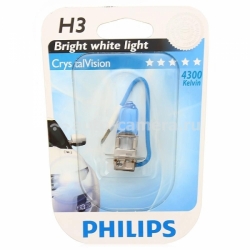 Галогенная лампа Philips Н3 12v 55w Crystal Vision 12336CVB1 1 шт.