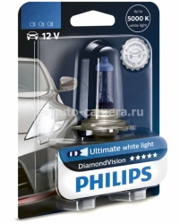 Галогенная лампа Philips Н4 12v 60/55w Diamond Vision 12342DVB1 1 шт.